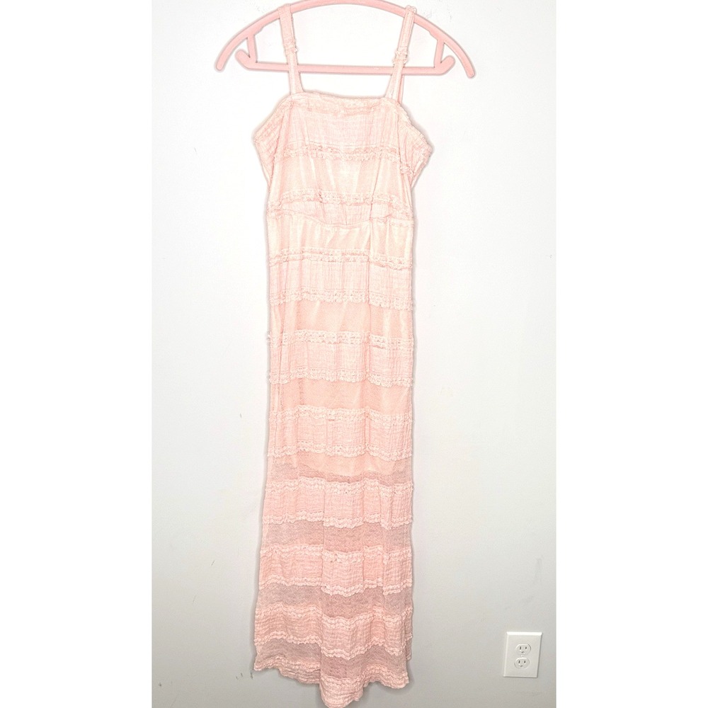 Jessica‎ Taylor Eyelet Lace Maxi Dress Wedding Guest Spring Garden Party Size L